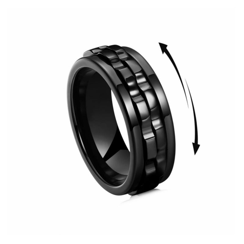 Titanium Gear Fidget Ring
