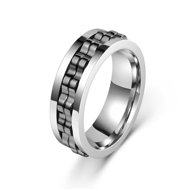 Titanium Gear Fidget Ring