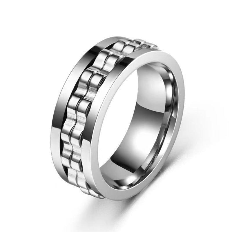 Titanium Gear Fidget Ring